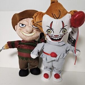 Gemmy 2023 Horror Movies Freddy Krueger‎ & Pennywise 12" Animated Waddlers NWT